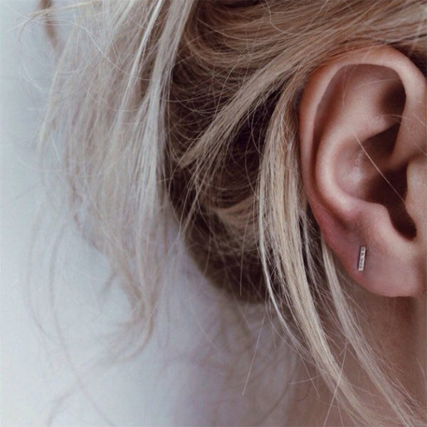 Yewelorat T Shape Gold Earrings