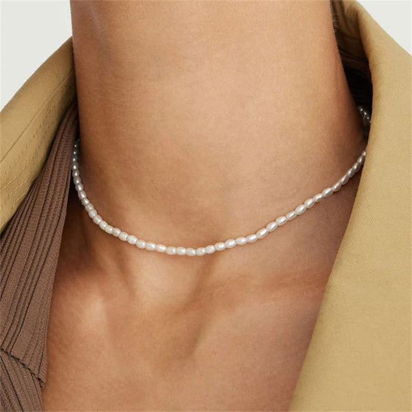 Yewelorat Beaded Gold Choker Necklace