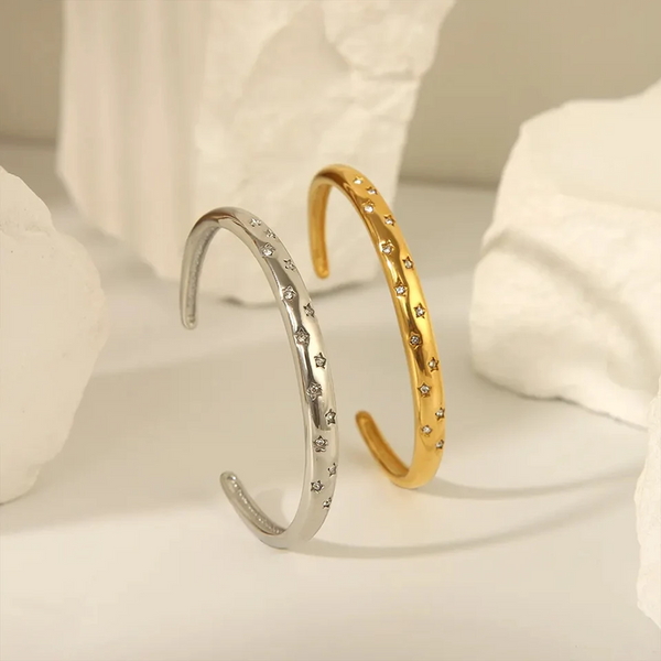 Yewelorat Gold Plated Star Zircon Bracelet