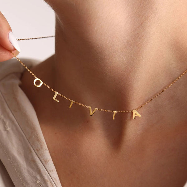 Custom Name Necklace (1–7 Letters)