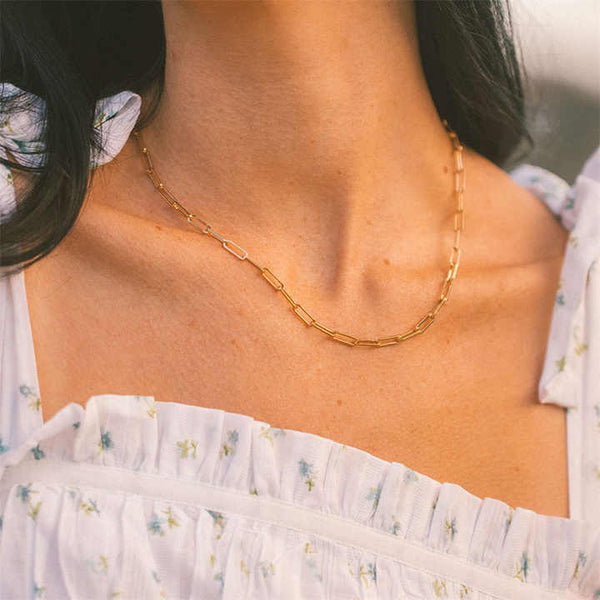 Yewelorat Gold Dainty Necklace – Yew61