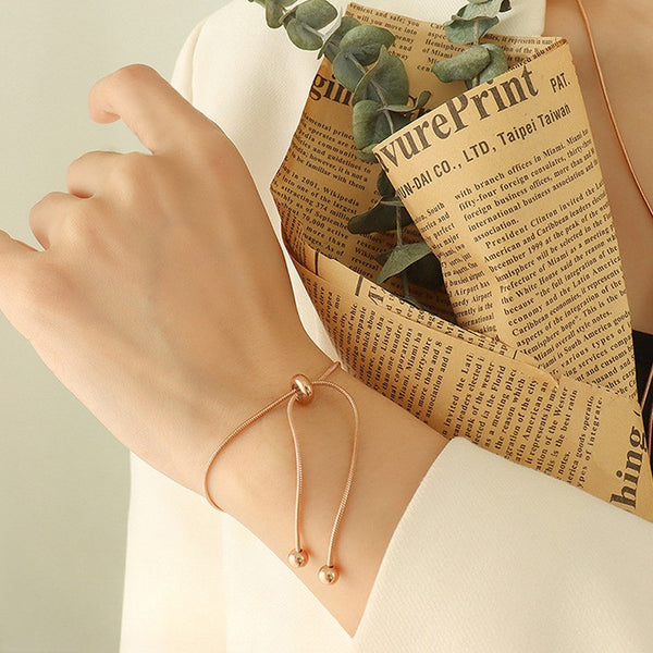 Yewelorat 18K Gold Plated Minimalist Bracelet