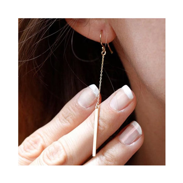 Yewelorat Vintage Gold Plated Chain Earrings