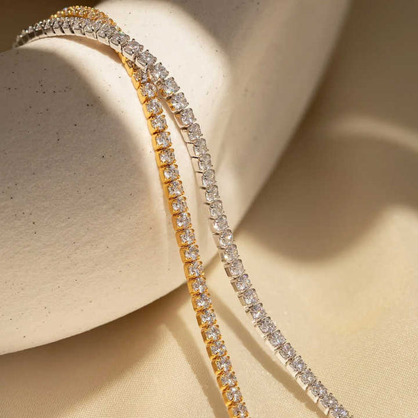 Yewelorat Gold Stainless Steel Chain Bracelet