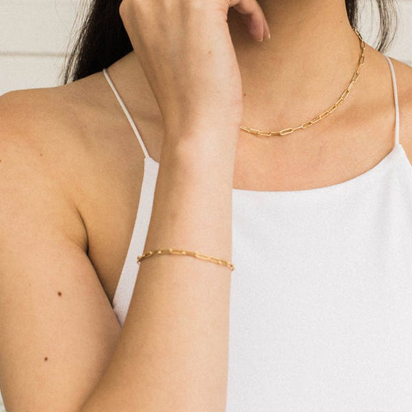 Yewelorat Adjustable Gold Chain Bracelet